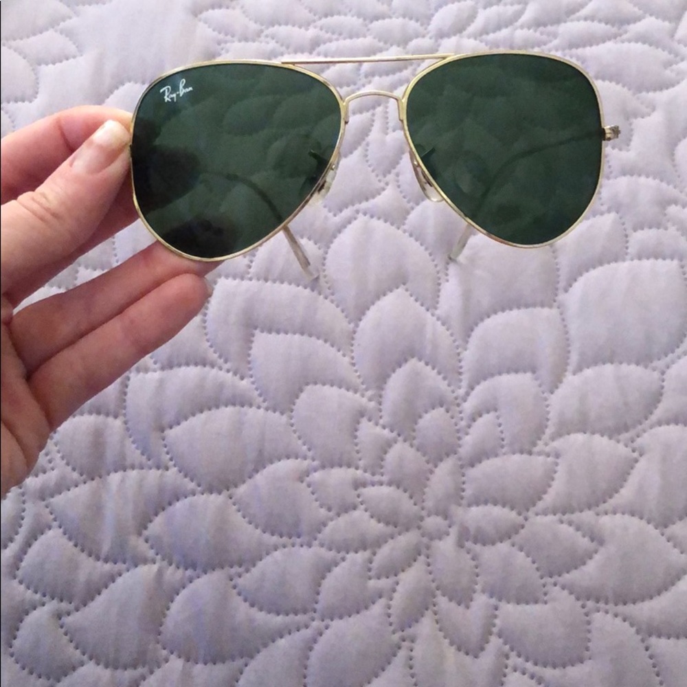 Ray Ban Aviators gold/green